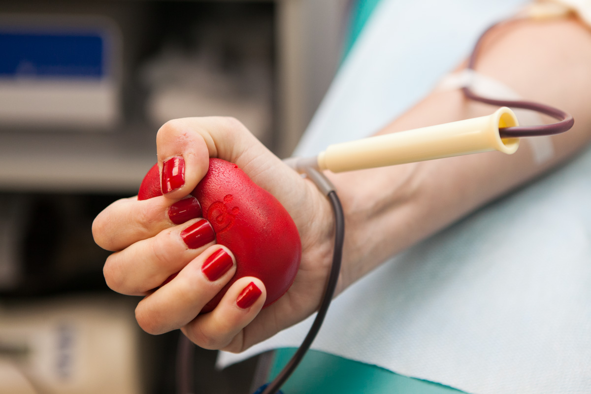 Сотрудники завода «Крымский титан» сдают кровь