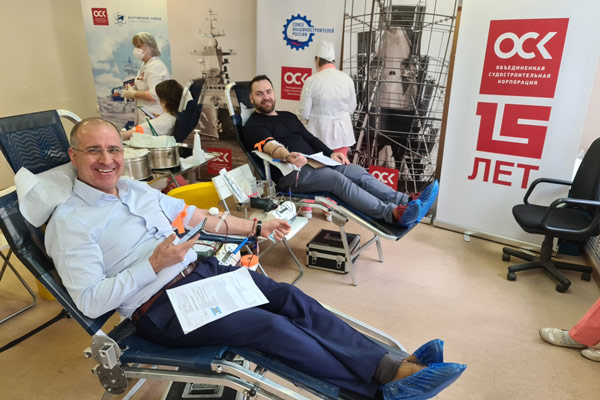 Доноры Объединенной судостроительной корпорации сдали более 60 литров крови