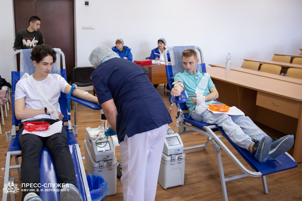В Крымском федеральном университете в Симферополе прошла донорская акция 