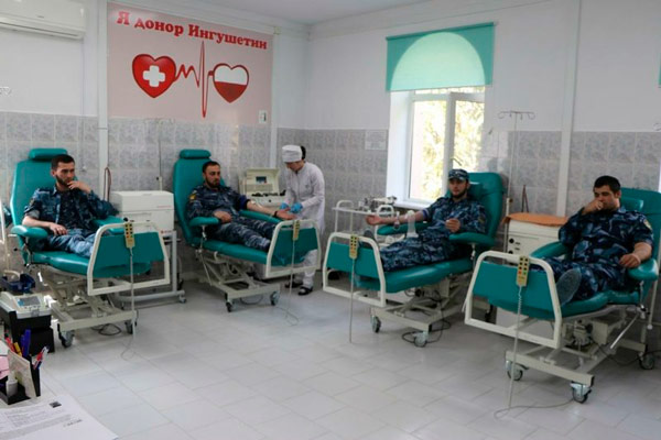 Сотрудники Службы исполнения наказаний Ингушетии откликнулись на просьбу медиков сдать кровь