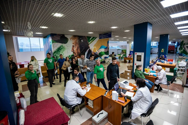 «Уфа-Арена» на день превратилась в станцию переливания крови