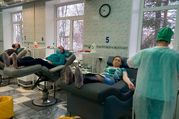 В Петрозаводске в Субботу доноров 107 человек пришли и сдали кровь