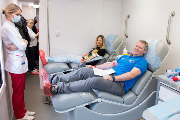 Сотрудники Центра подготовки космонавтов в Звездном городке поучаствовали в донорской акции