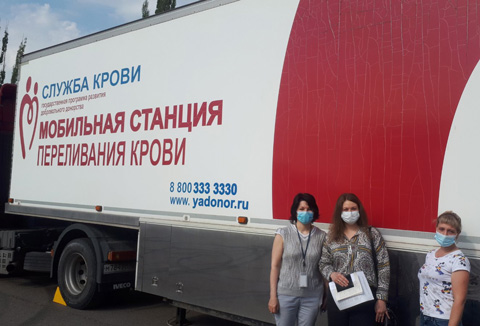 В Курске после пандемии прошел первый День донора в мобильном комплексе