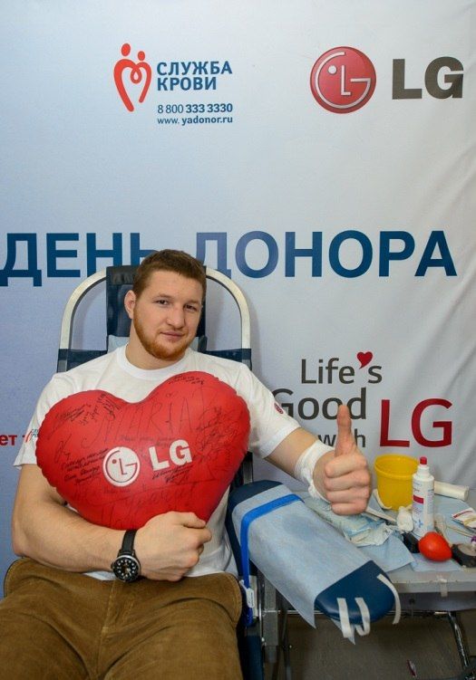 Юбилейный День донора на заводе LG Electronics с участием Владимира Минеева
