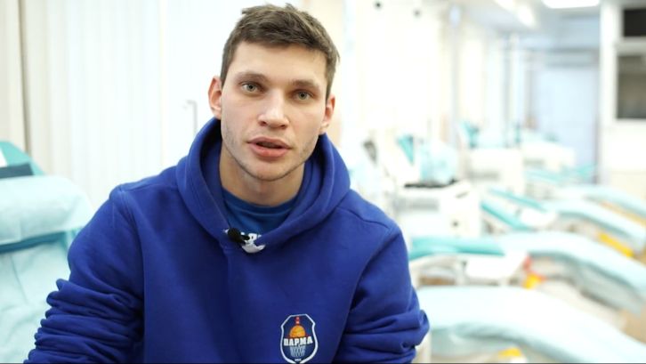 Служба крови Пермского края совместно со спортсменами из БК «Парма» сняли видеоролик «Ты в команде? Сдай кровь» 