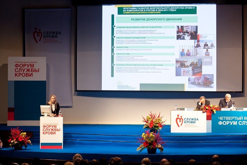 IV All-Russian Forum of Blood Service summed up the implementation of Promotion Program of blood and its components donation in 2008-2011