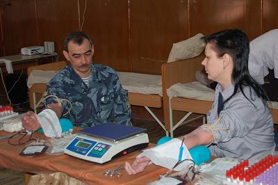 Сотрудники УФСИН по Курской области сдали кровь