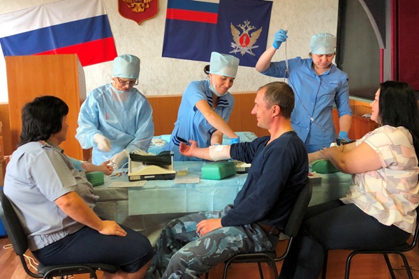 Сотрудники Пермской колонии стали донорами 