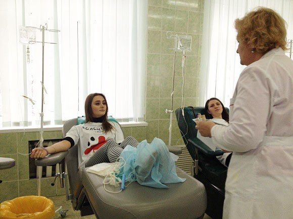 Donor drive was held at Tula blood transfusion station
